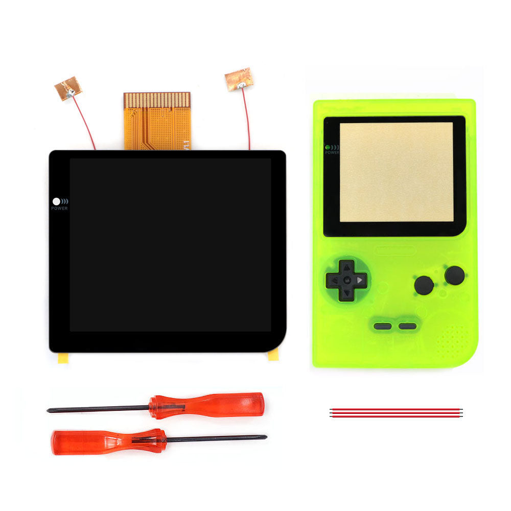 Laminated 2.8 inch Larger IPS Screen LCD Integer Scaling Build in OSD For GBP Gameboy Pocket Retro Pixel Screen Kits with Shell