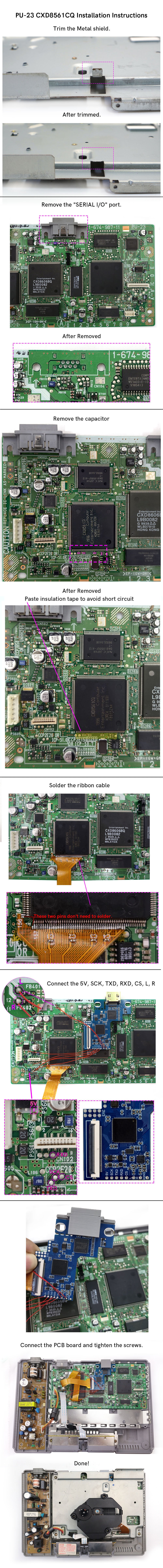 Multi Model For PS1 PU18 20 22 23 PU8 Digital to Digital PS1 HDMI MOD Kit Digital HDMI internal TV PCB board Mod Kit