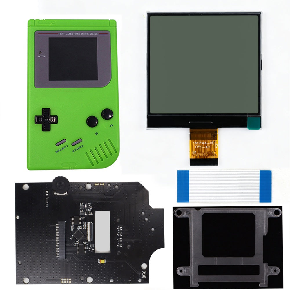 HISPEEDIDO 2.5 inches Grayscale LCD Screen Kit For GameBoy GB DMG Same Display Size Easy Install Drop-in OSD Menu