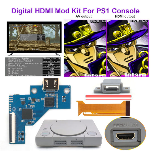 Multi Model For PS1 PU18 20 22 23 PU8 Digital to Digital PS1 HDMI MOD Kit Digital HDMI internal TV PCB board Mod Kit