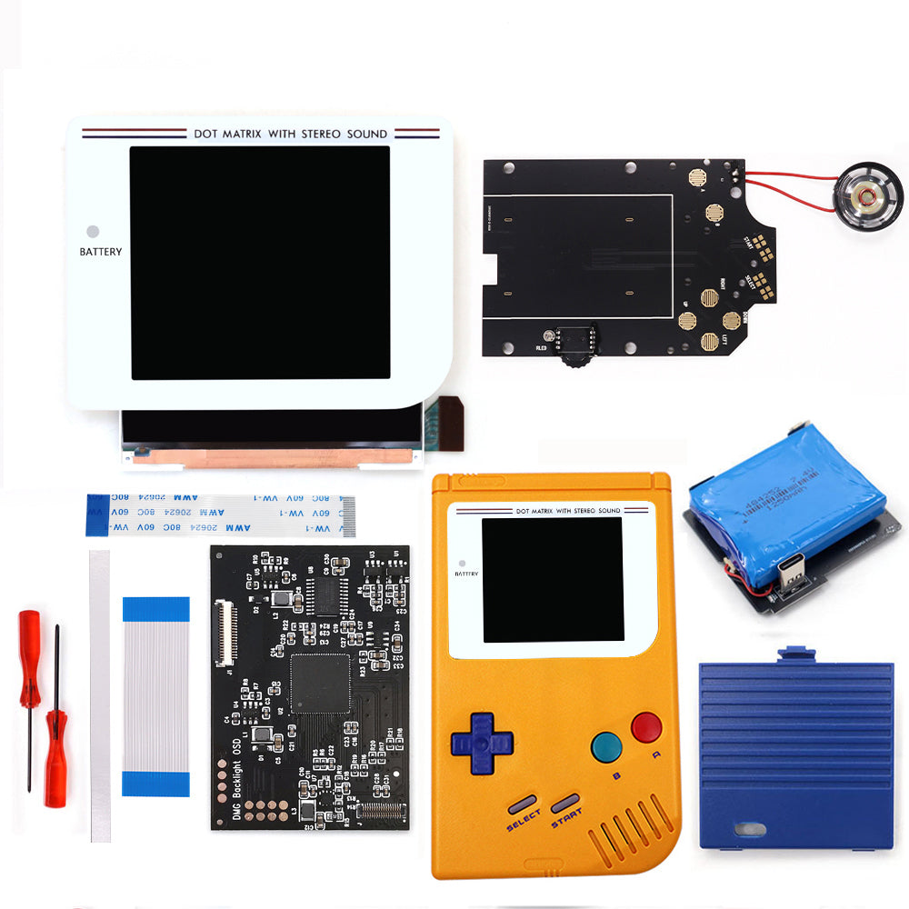 Rechargeable Pre-laminated HD Q5 3.1 inches Larger Display IPS RIPS Screen OSD FRM For GBO DMG LCD Kits Housing Shell Speaker