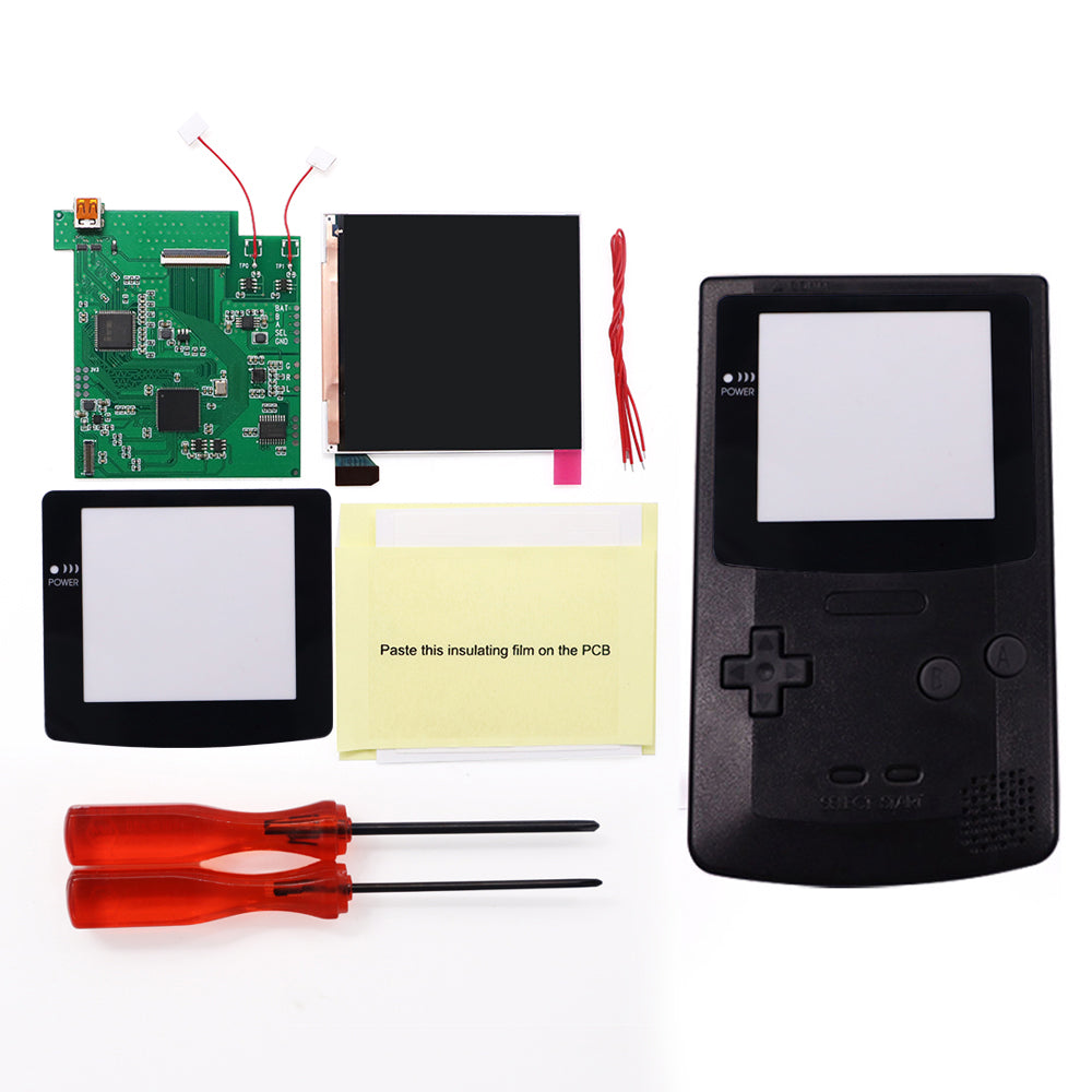 720P Retro Pixel HDMI-compatible IPS Backlight LCD Kit W/Pre-cut Shell For GBC