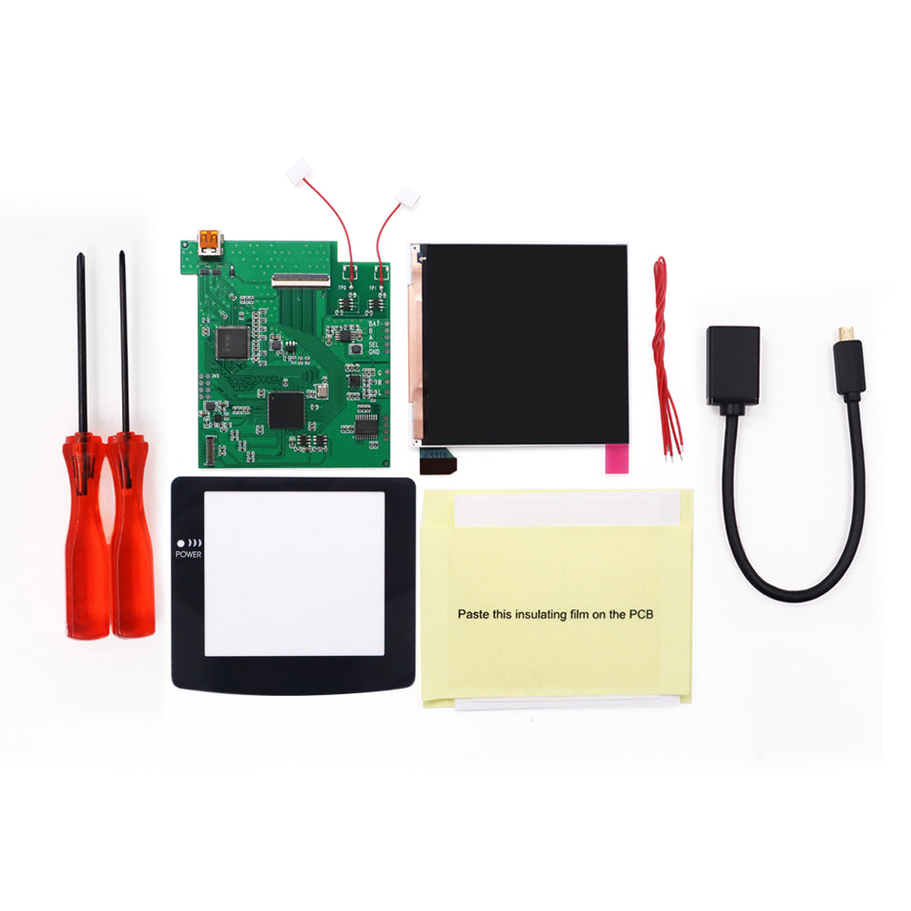 720P Retro Pixel HDMI-compatible IPS Backlight LCD Kit W/Pre-cut Shell For GBC