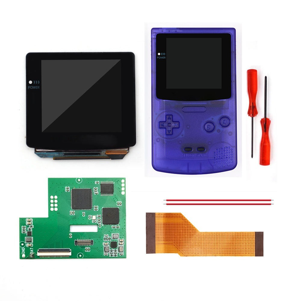 Touch Version Laminated AMOLED OLED Screen Drop in Build in OSD RETRO PIXEL Screen Easy Install For GBC GameBoy Color With Pre-cut Shell