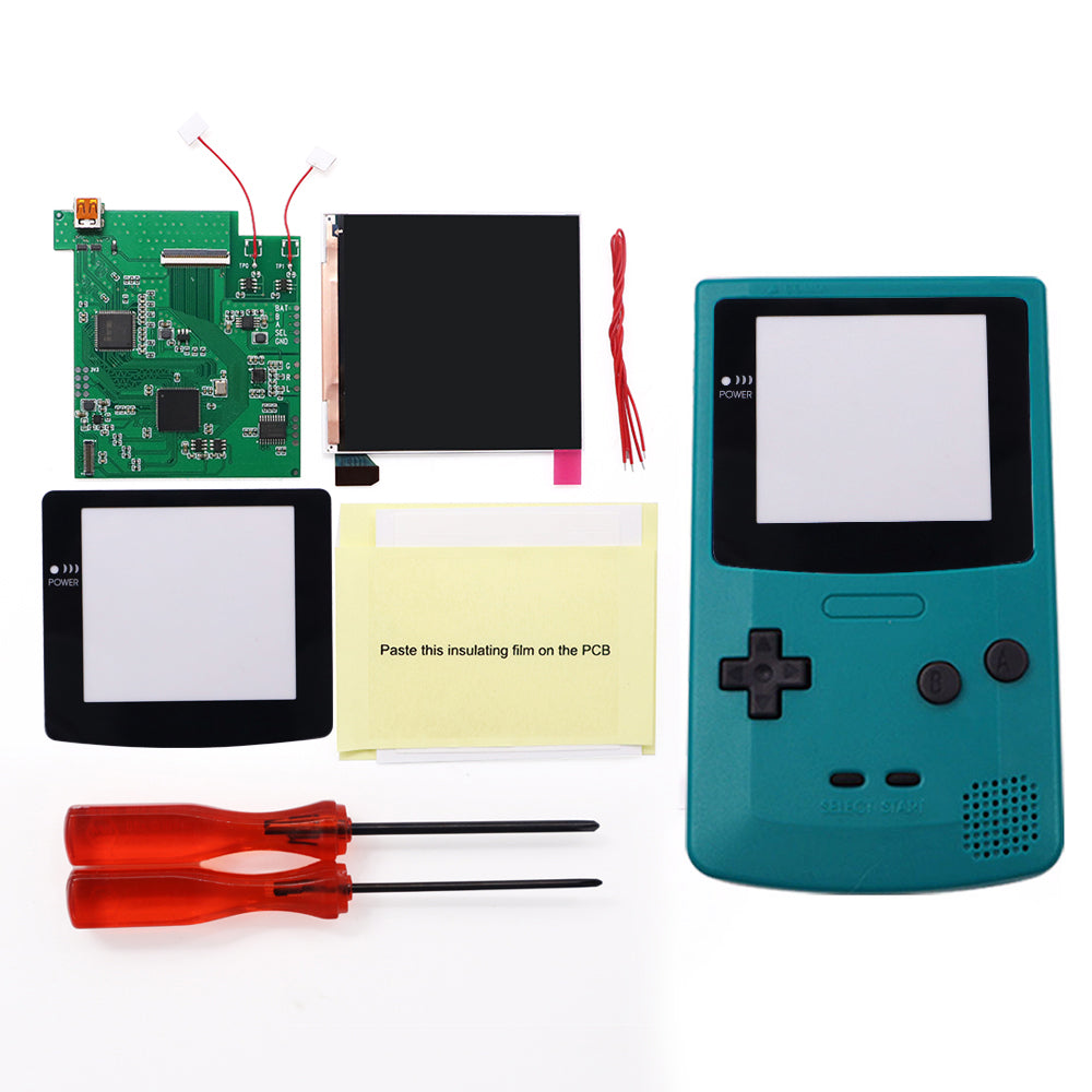 720P Retro Pixel HDMI-compatible IPS Backlight LCD Kit W/Pre-cut Shell For GBC