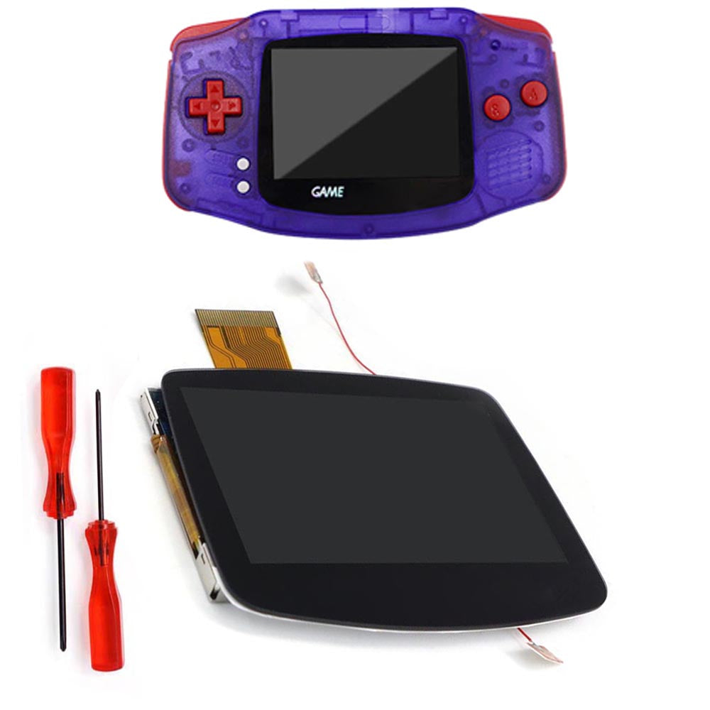 HISPEEDIDO Pre -laminated V5 HD 720x480 Drop-in Screen for GBA IPS LCD Kits Replacements Housing Shell