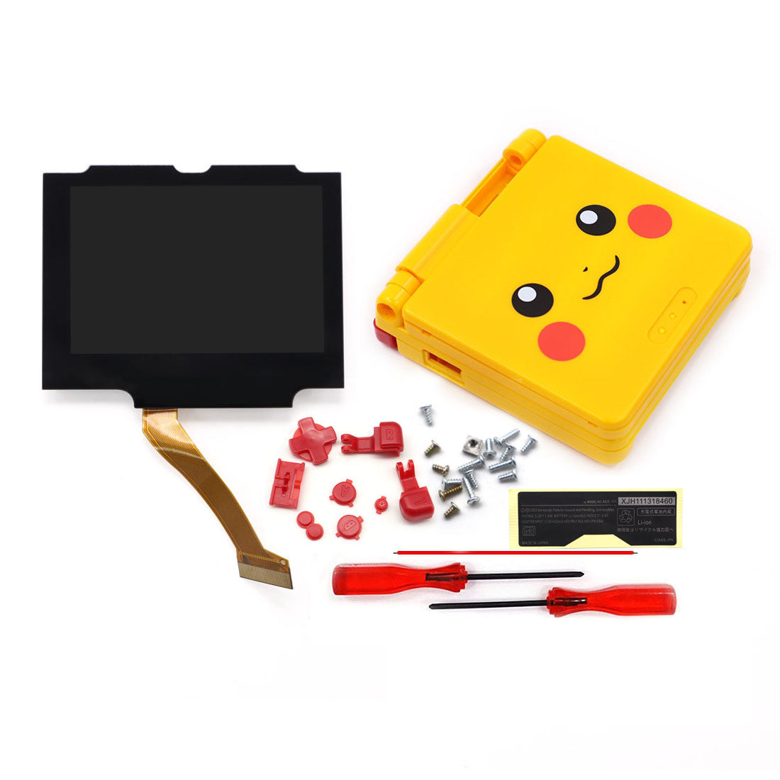 HISPEEDIDO V5 Drop in Pre-Laminated IPS 3.0 inch Screen For GBA SP LCD Kits for Gameboy Advance SP with New Case Housing Shell