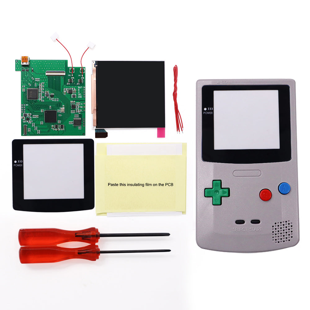 720P Retro Pixel HDMI-compatible IPS Backlight LCD Kit W/Pre-cut Shell For GBC