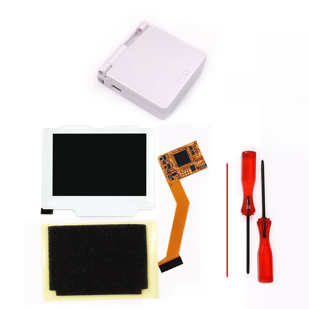 HISPEEDIDO For GBA SP V2 Screen set IPS LCD Backlight Screen High Brightness Laminated Display LCD Set with Shell