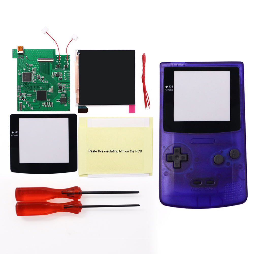 720P Retro Pixel HDMI-compatible IPS Backlight LCD Kit W/Pre-cut Shell For GBC