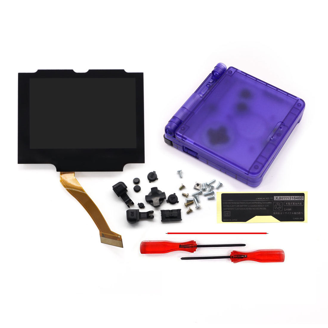 HISPEEDIDO V5 Drop in Pre-Laminated IPS 3.0 inch Screen For GBA SP LCD Kits for Gameboy Advance SP with New Case Housing Shell