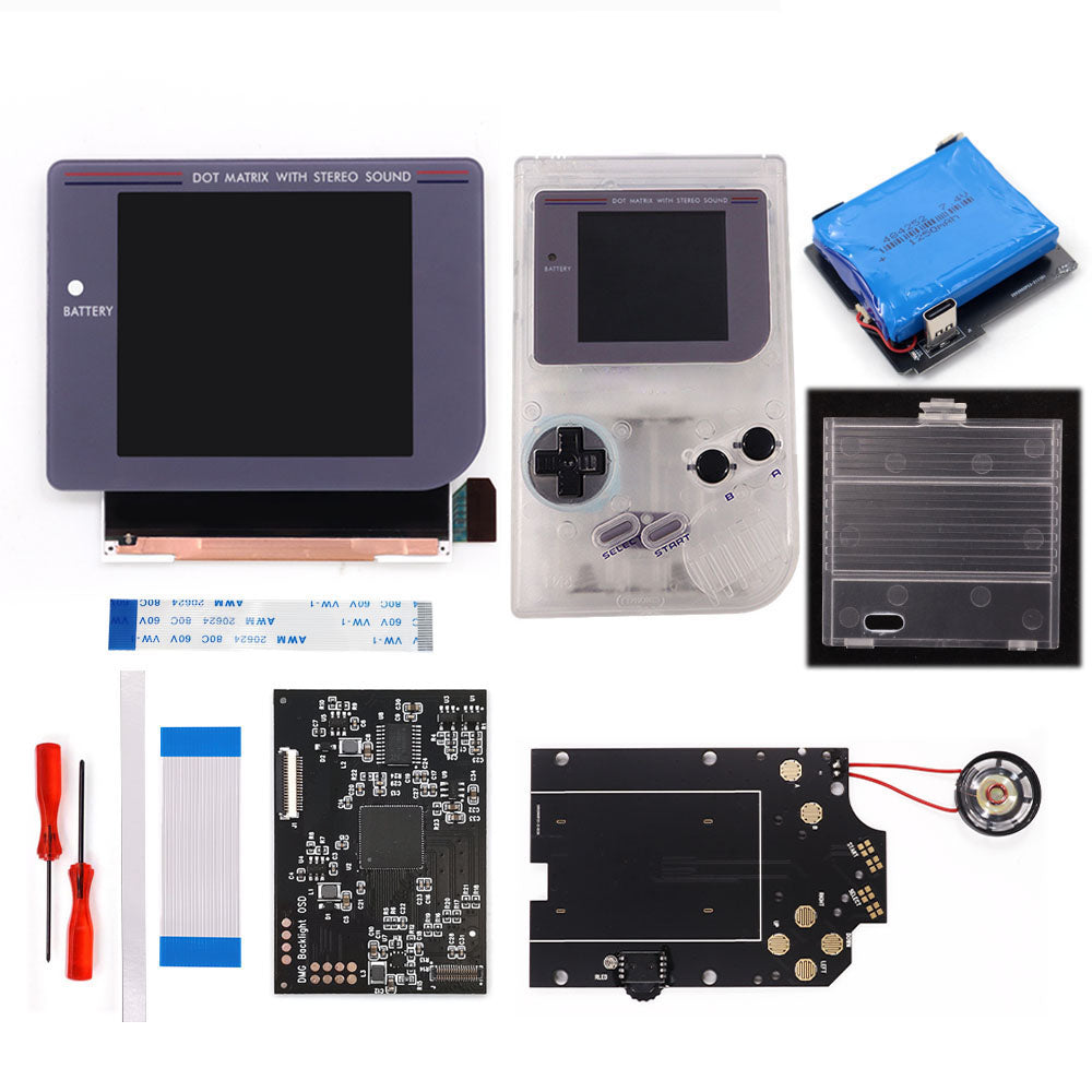 Rechargeable Pre-laminated HD Q5 3.1 inches Larger Display IPS RIPS Screen OSD FRM For GBO DMG LCD Kits Housing Shell Speaker