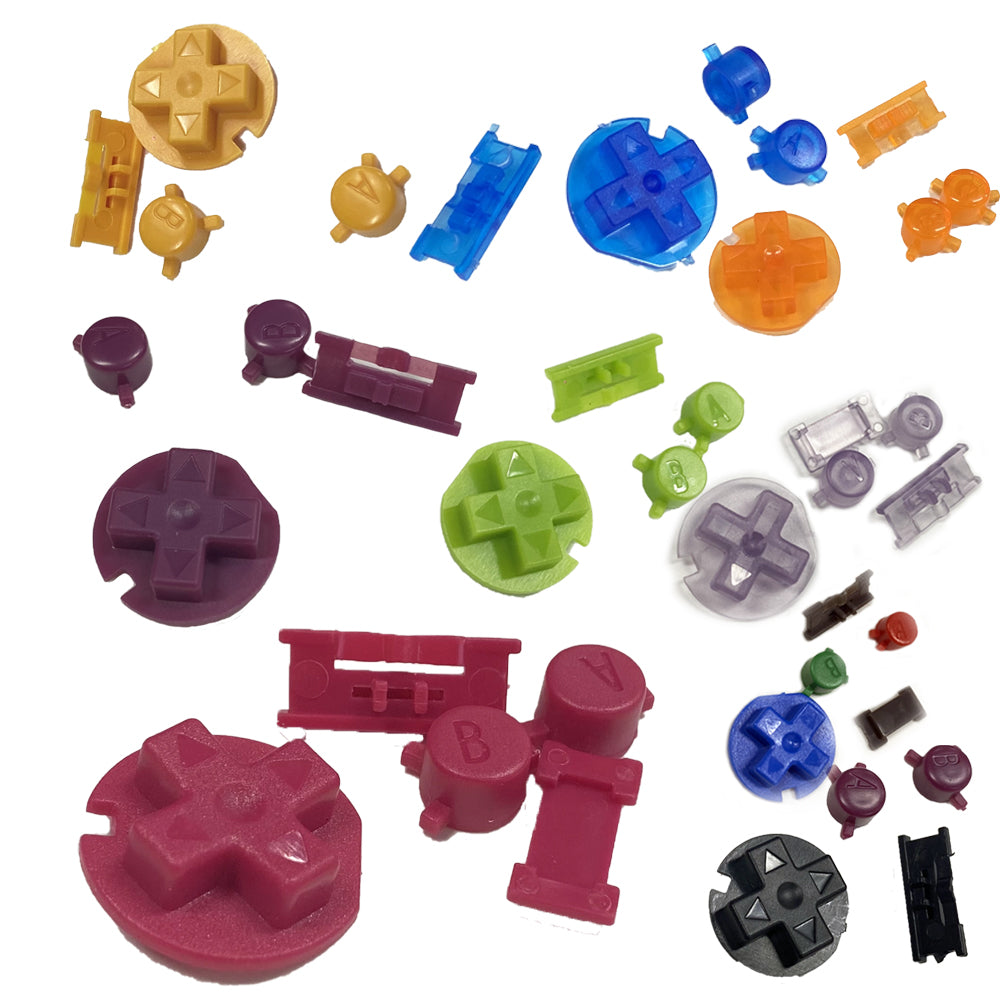 For GBC D Pads Power ON OFF Buttons AB Colorful L R Buttons Keypads For Gameboy Color GBC