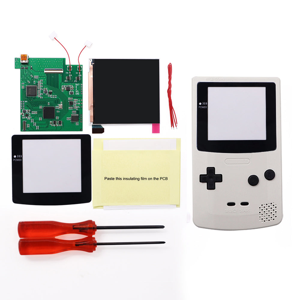 720P Retro Pixel HDMI-compatible IPS Backlight LCD Kit W/Pre-cut Shell For GBC