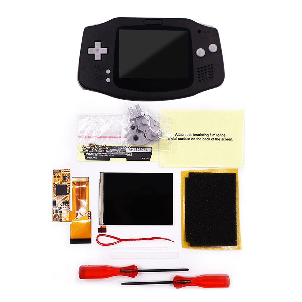 HISPEEDIDO IPS GBA V2 LCD Display 10 Levels High Brightness Backlight LCD for Game boy Advance Console V2 version with pre-cut housing