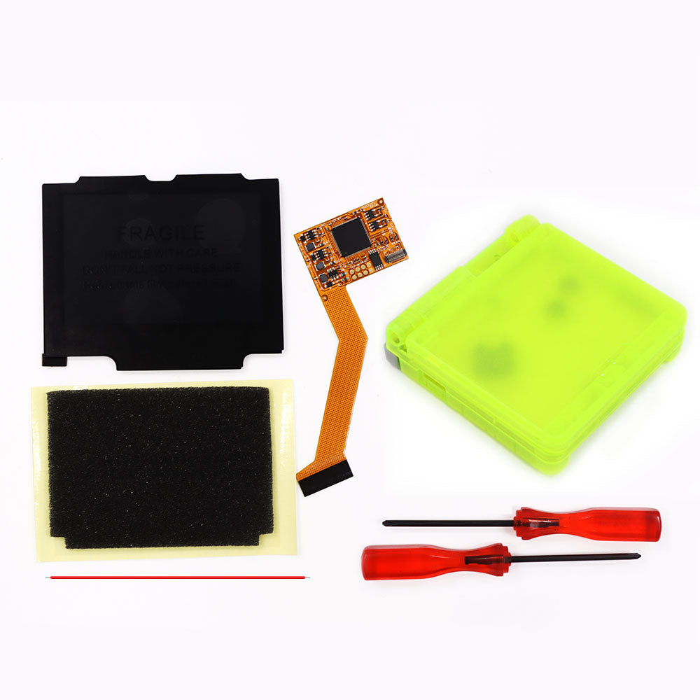 HISPEEDIDO For GBA SP V2 Screen set IPS LCD Backlight Screen High Brightness Laminated Display LCD Set with Shell