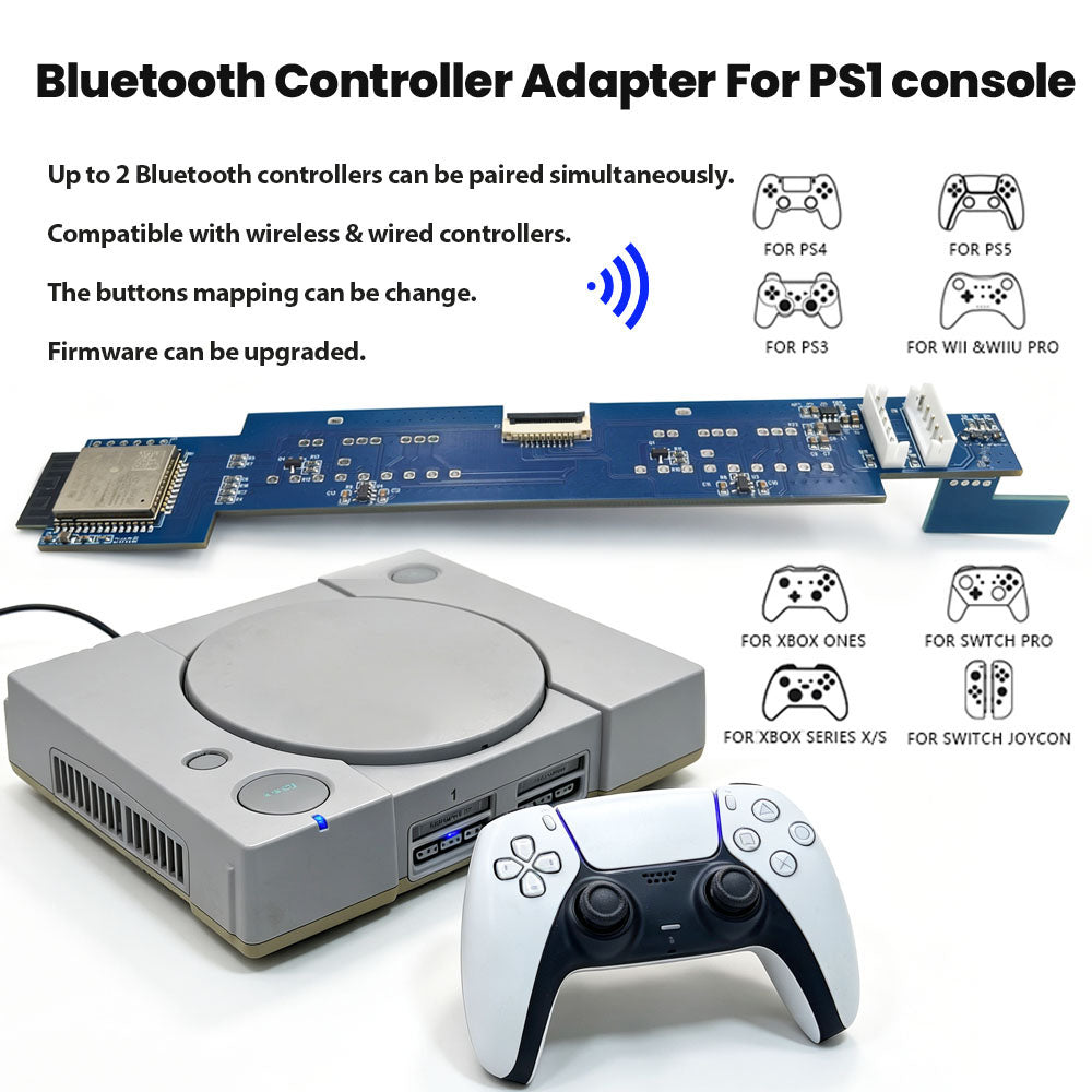 New iBlueControlMod Bluetooth Wireless Controller Internal Adapter PCB Board For PS1 Console Bluetooth Gamepad Adapter PCB