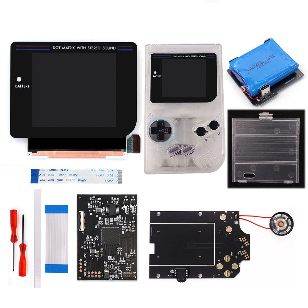 Rechargeable Pre-laminated HD Q5 3.1 inches Larger Display IPS RIPS Screen OSD FRM For GBO DMG LCD Kits Housing Shell Speaker