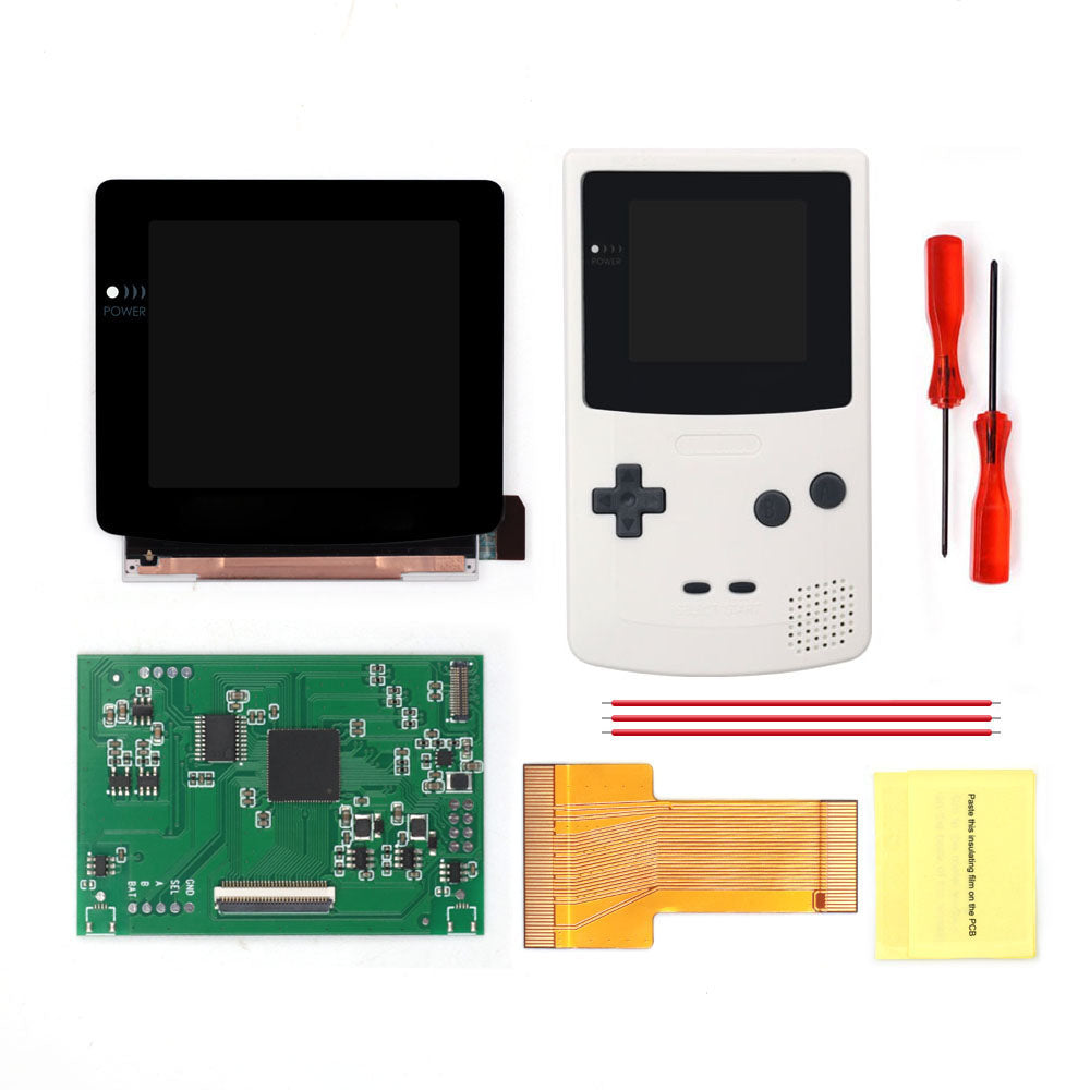 3.1 inch HD Laminated Q5 Larger IPS Screen Drop in Build in OSD RETRO PIXEL Screen For GBC GameBoy Color With Pre-cut Shell