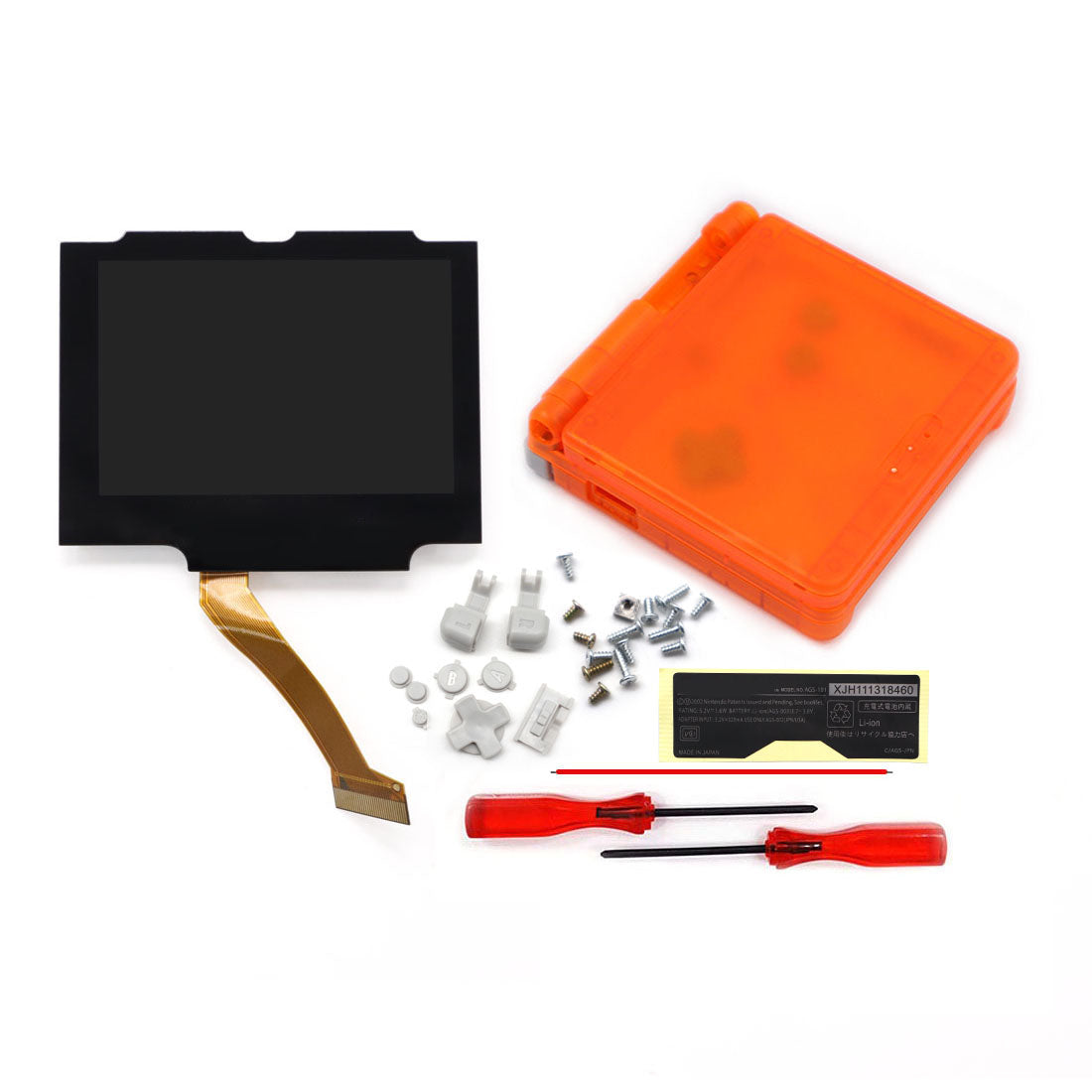 HISPEEDIDO V5 Drop in Pre-Laminated IPS 3.0 inch Screen For GBA SP LCD Kits for Gameboy Advance SP with New Case Housing Shell