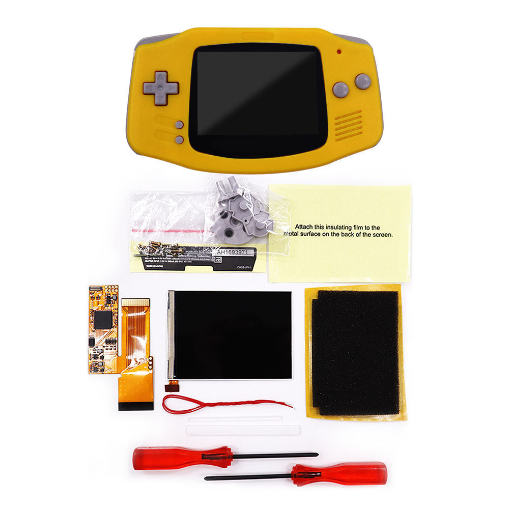 HISPEEDIDO IPS GBA V2 LCD Display 10 Levels High Brightness Backlight LCD for Game boy Advance Console V2 version with pre-cut housing