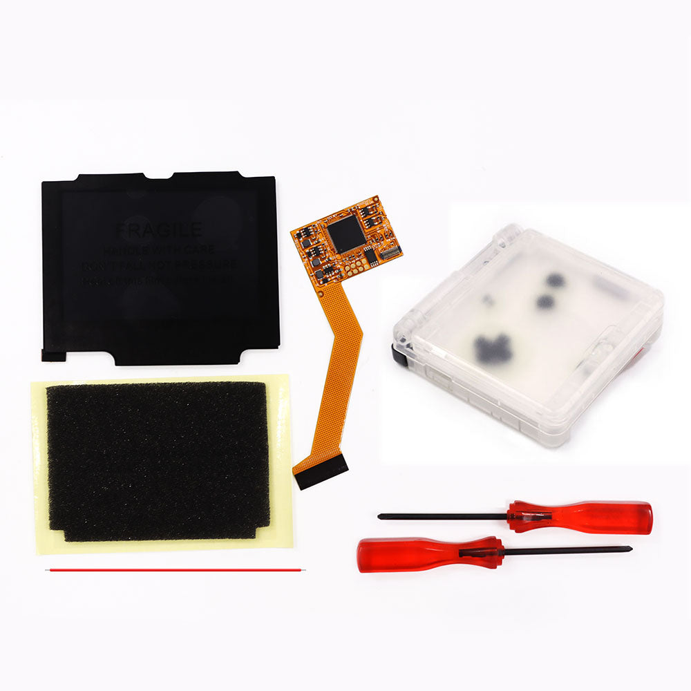 HISPEEDIDO For GBA SP V2 Screen set IPS LCD Backlight Screen High Brightness Laminated Display LCD Set with Shell