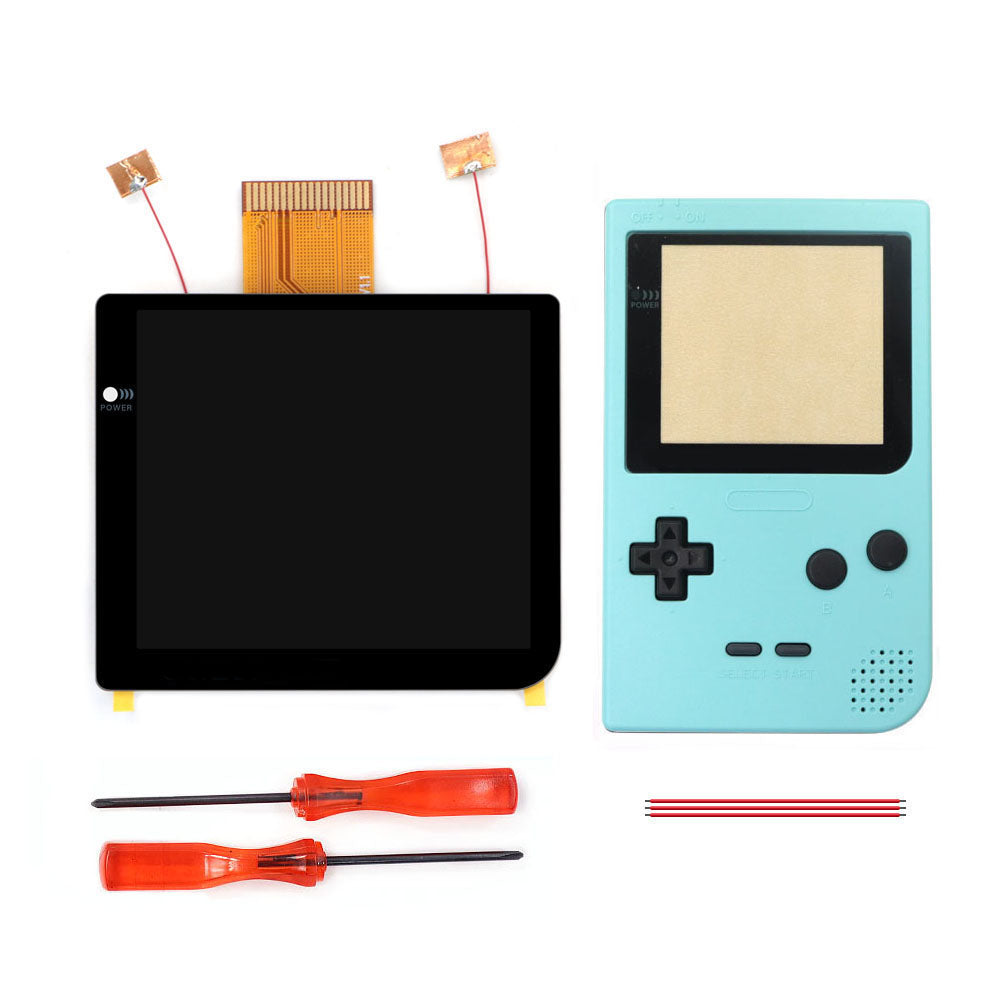 Laminated 2.8 inch Larger IPS Screen LCD Integer Scaling Build in OSD For GBP Gameboy Pocket Retro Pixel Screen Kits with Shell