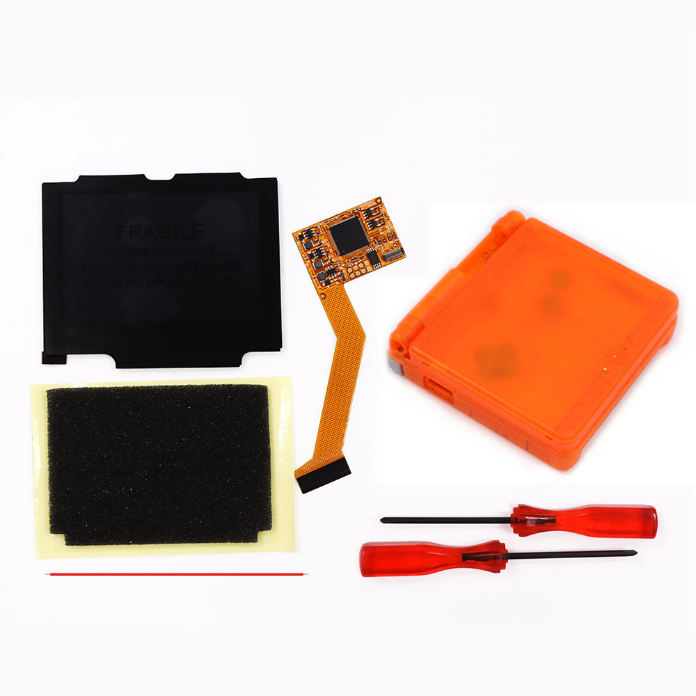 HISPEEDIDO For GBA SP V2 Screen set IPS LCD Backlight Screen High Brightness Laminated Display LCD Set with Shell