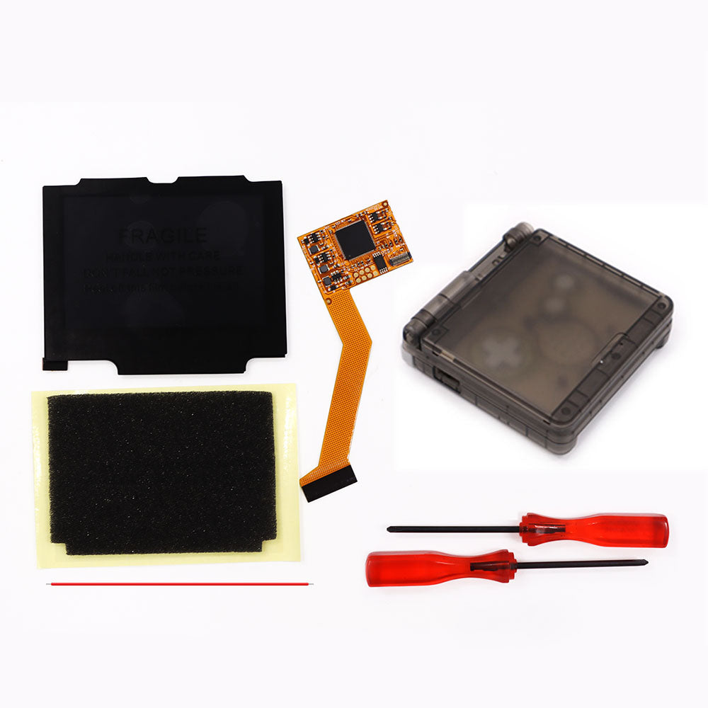 HISPEEDIDO For GBA SP V2 Screen set IPS LCD Backlight Screen High Brightness Laminated Display LCD Set with Shell