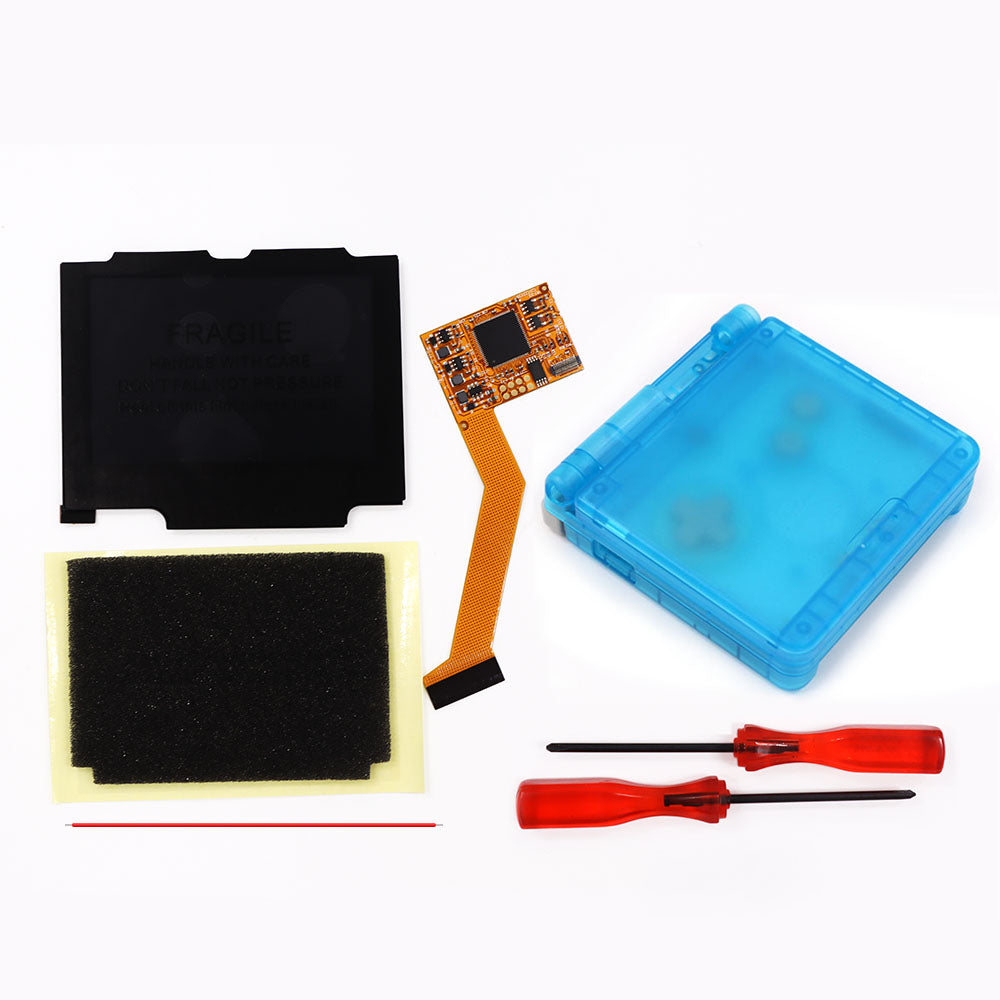 HISPEEDIDO For GBA SP V2 Screen set IPS LCD Backlight Screen High Brightness Laminated Display LCD Set with Shell