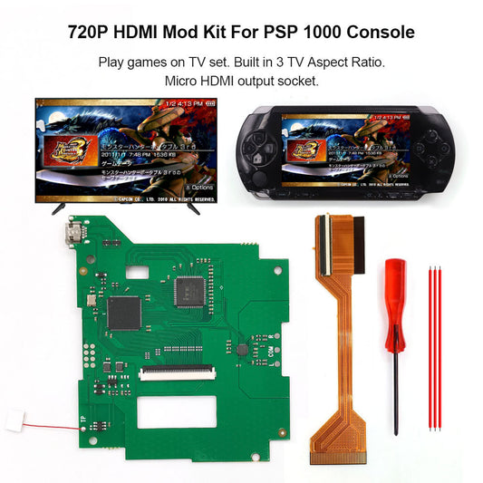 For PSP 1000 IPS Screen High Brightness PSP1000 Digital HDMI to HDMI Play Games ON TV