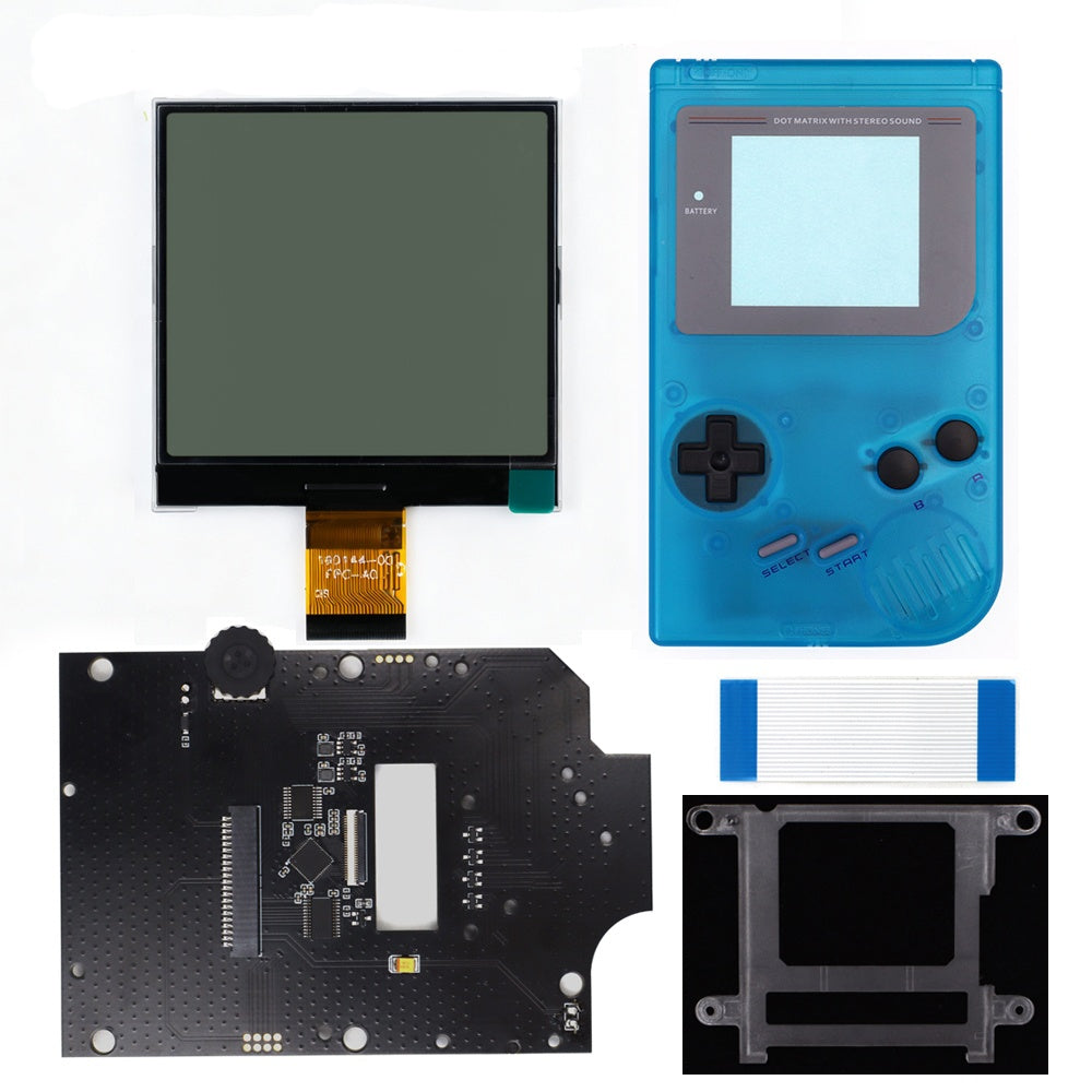 HISPEEDIDO 2.5 inches Grayscale LCD Screen Kit For GameBoy GB DMG Same Display Size Easy Install Drop-in OSD Menu