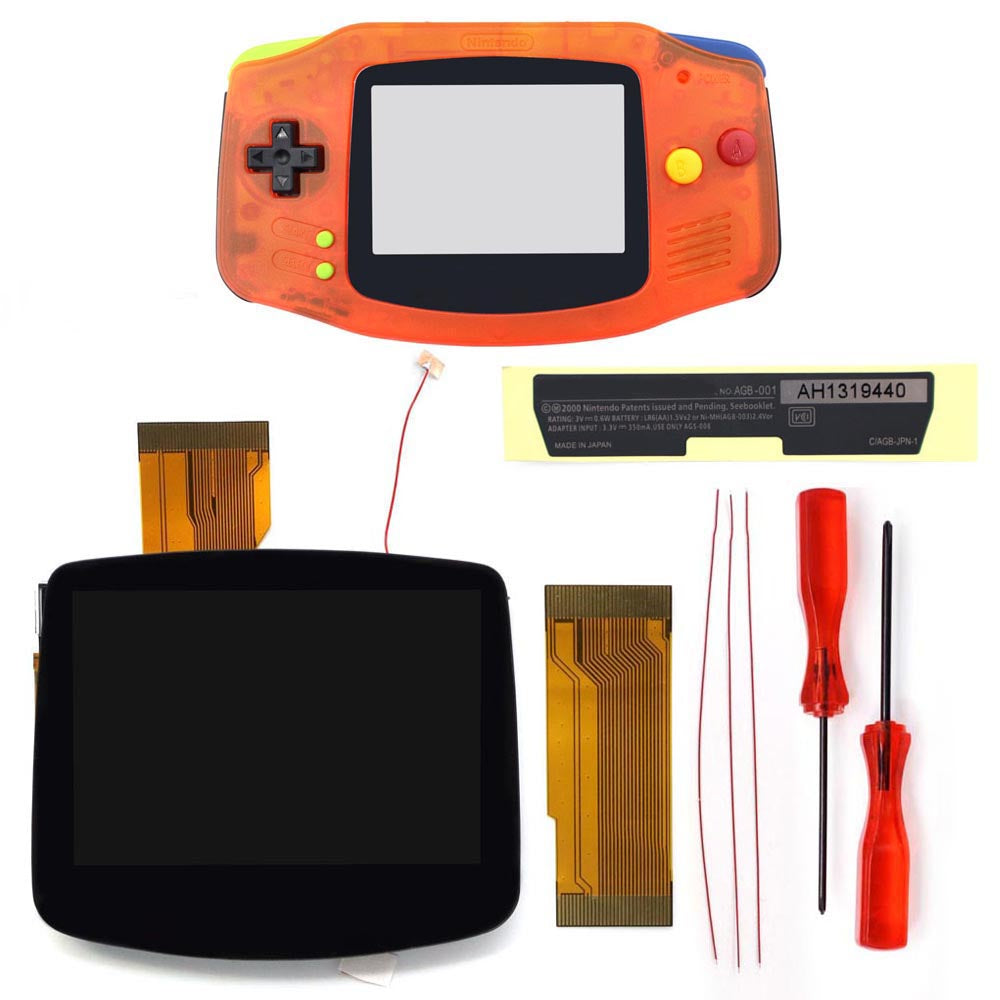 HISPEEDIDO Pre -laminated V5 HD 720x480 Drop-in Screen for GBA IPS LCD Kits Replacements Housing Shell