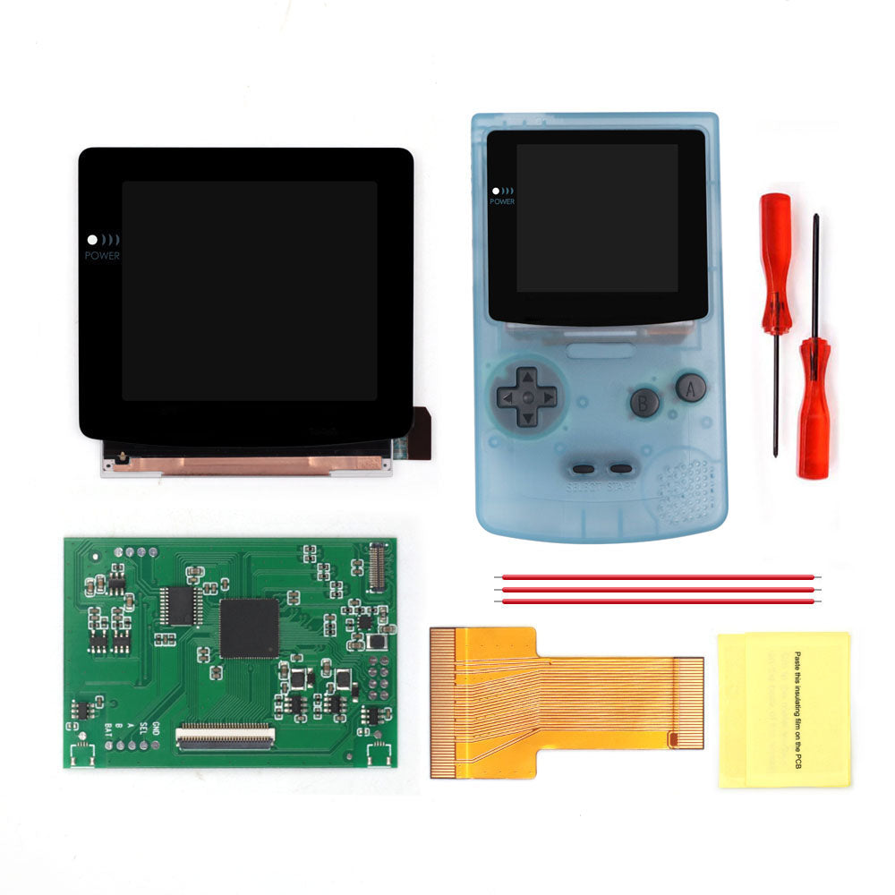 3.1 inch HD Laminated Q5 Larger IPS Screen Drop in Build in OSD RETRO PIXEL Screen For GBC GameBoy Color With Pre-cut Shell