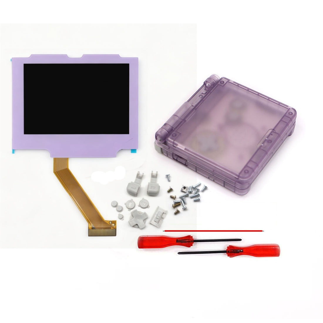 Multi Color Lens Pre-Laminated IPS 3.0 inch V5 Drop in Screen For GBA SP LCD Kits for Gameboy Advance SP w/New Shell