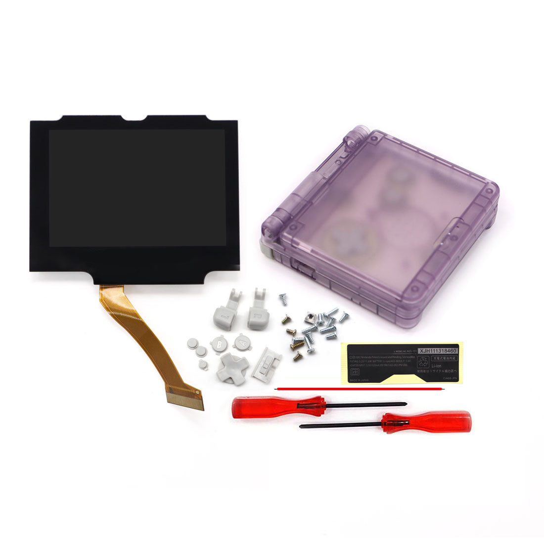 HISPEEDIDO V5 Drop in Pre-Laminated IPS 3.0 inch Screen For GBA SP LCD Kits for Gameboy Advance SP with New Case Housing Shell