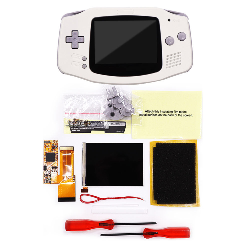 HISPEEDIDO IPS GBA V2 LCD Display 10 Levels High Brightness Backlight LCD for Game boy Advance Console V2 version with pre-cut housing