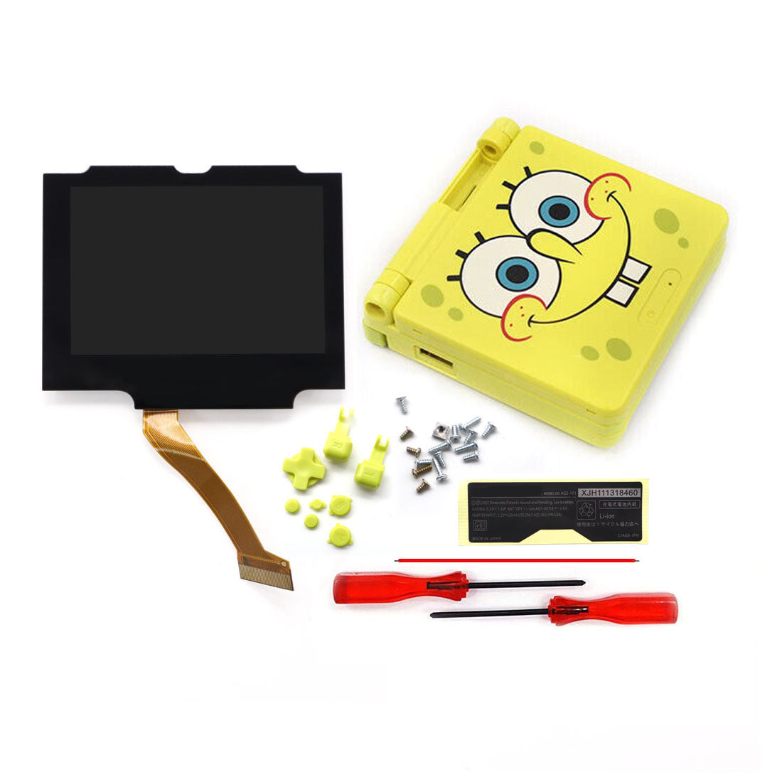 HISPEEDIDO V5 Drop in Pre-Laminated IPS 3.0 inch Screen For GBA SP LCD Kits for Gameboy Advance SP with New Case Housing Shell