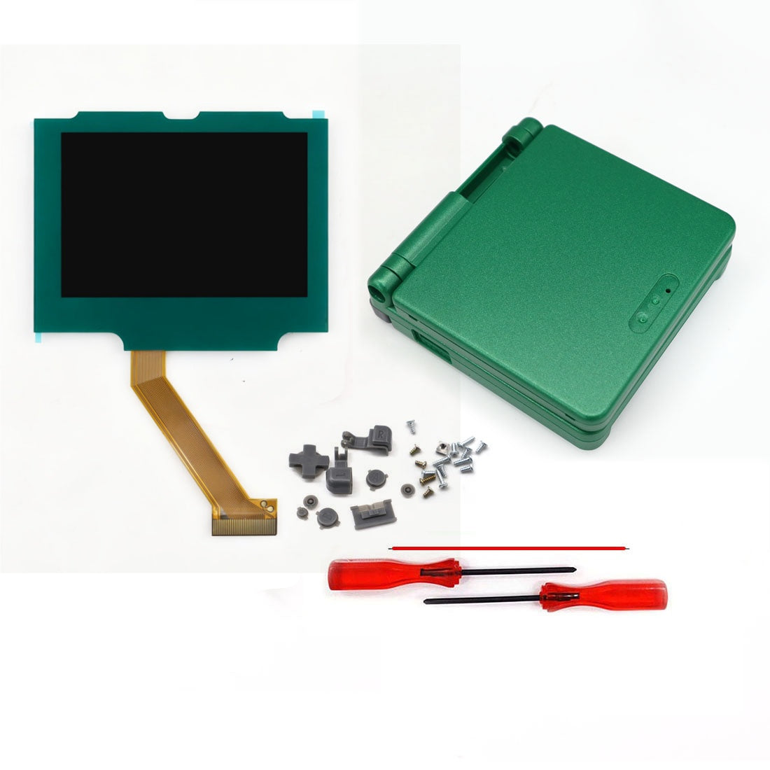 Multi Color Lens Pre-Laminated IPS 3.0 inch V5 Drop in Screen For GBA SP LCD Kits for Gameboy Advance SP w/New Shell