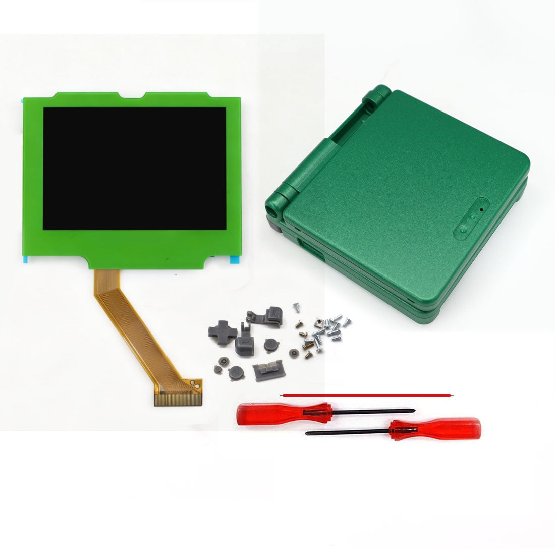 Multi Color Lens Pre-Laminated IPS 3.0 inch V5 Drop in Screen For GBA SP LCD Kits for Gameboy Advance SP w/New Shell