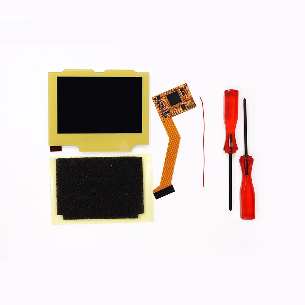 HISPEEDIDO For GBA SP V2 Screen set IPS LCD Backlight Screen High Brightness Laminated Display LCD Set with Housing
