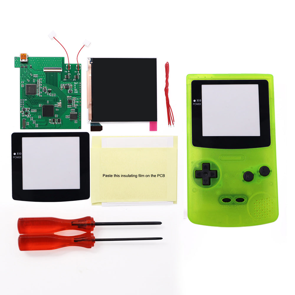 720P Retro Pixel HDMI-compatible IPS Backlight LCD Kit W/Pre-cut Shell For GBC