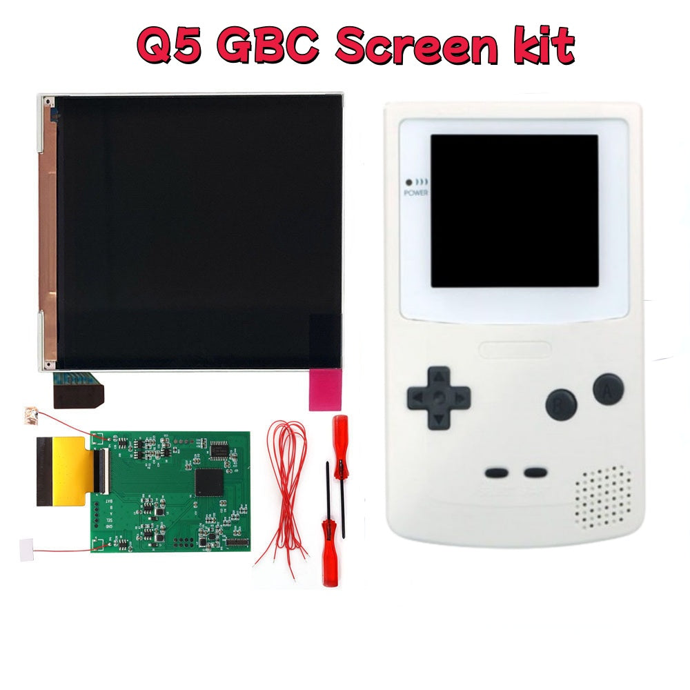 HISPEEDIDO Q5 IPS Highlight Screen For GBC LCD Display IPS Screen Mod Kits replacement Screen