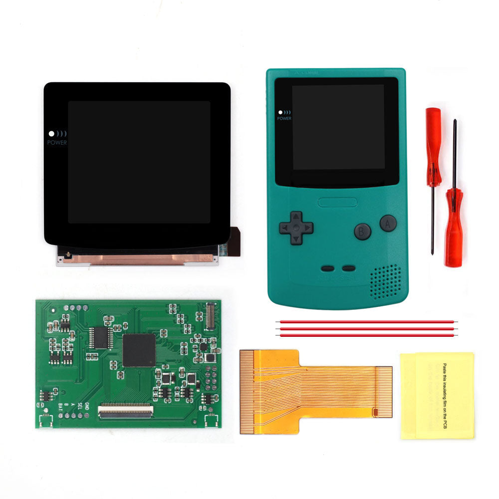 3.1 inch HD Laminated Q5 Larger IPS Screen Drop in Build in OSD RETRO PIXEL Screen For GBC GameBoy Color With Pre-cut Shell