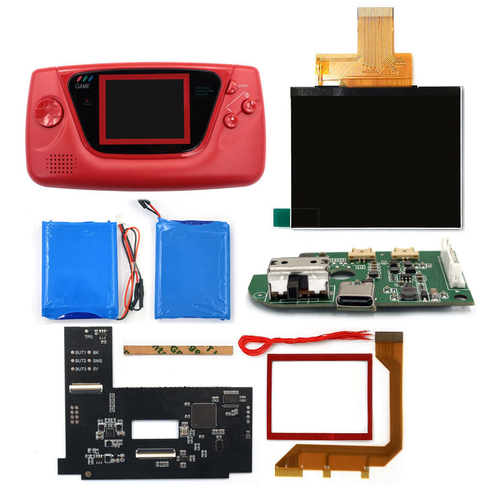 Laminierter AMOLED-OLED-Touchscreen, Drop-in-Einbau, eingebautes OSD, Retro-Pixel-Bildschirm, einfache Installation für GBC GameBoy Color mit vorgeschnittener Hülle