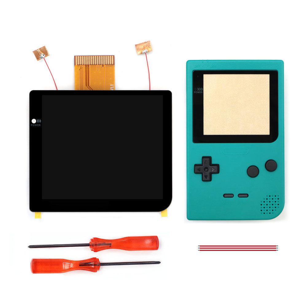 Laminated 2.8 inch Larger IPS Screen LCD Integer Scaling Build in OSD For GBP Gameboy Pocket Retro Pixel Screen Kits with Shell