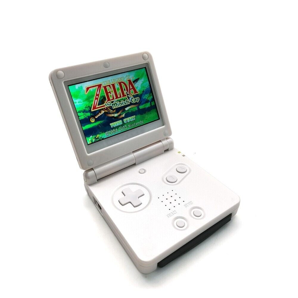 White GBA SP V5 Backlit IPS Screen Game Console Menu OSD 15 Level Game Boy Advance SP Game Console