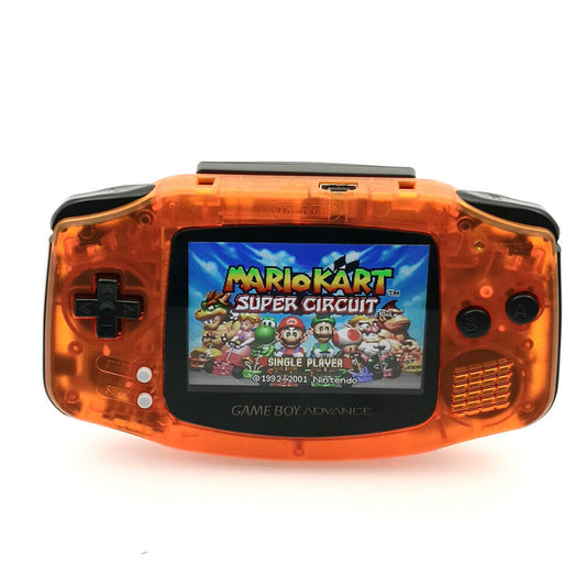 Clear Orange 10 Levels Brightness Backlit V2 iPS LCD GameBoy Advance GBA Console