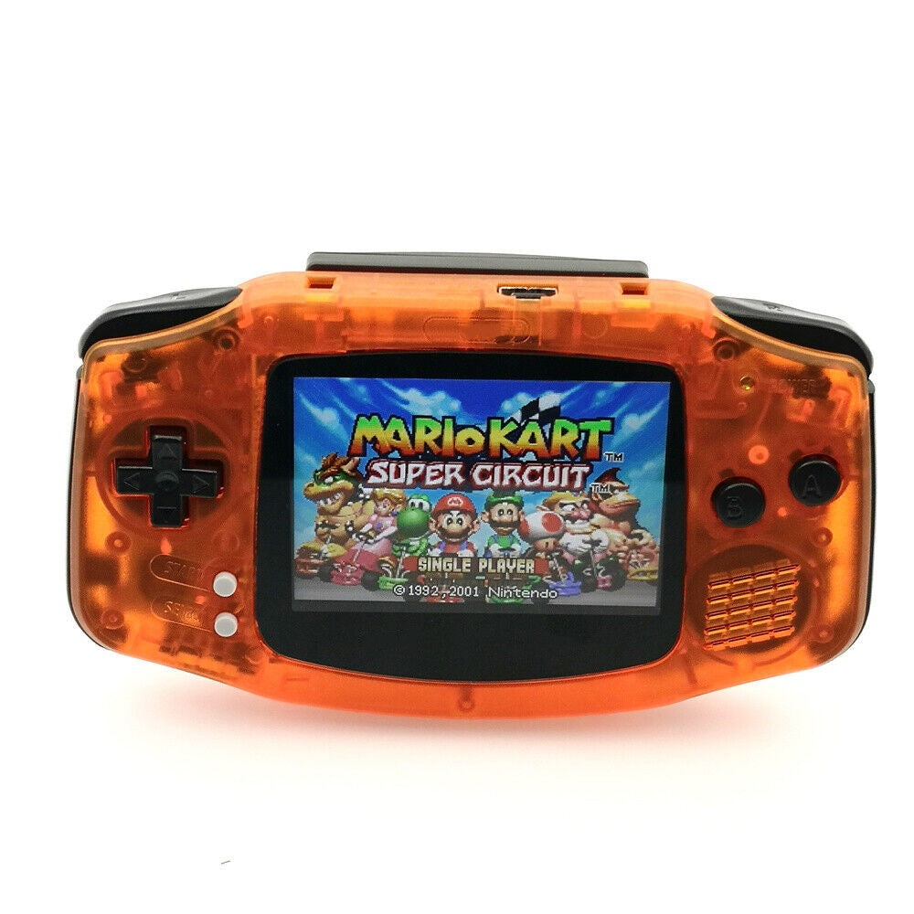 Clear Orange 10 Levels Brightness Backlit V2 iPS LCD Game Boy Advance GBA Console