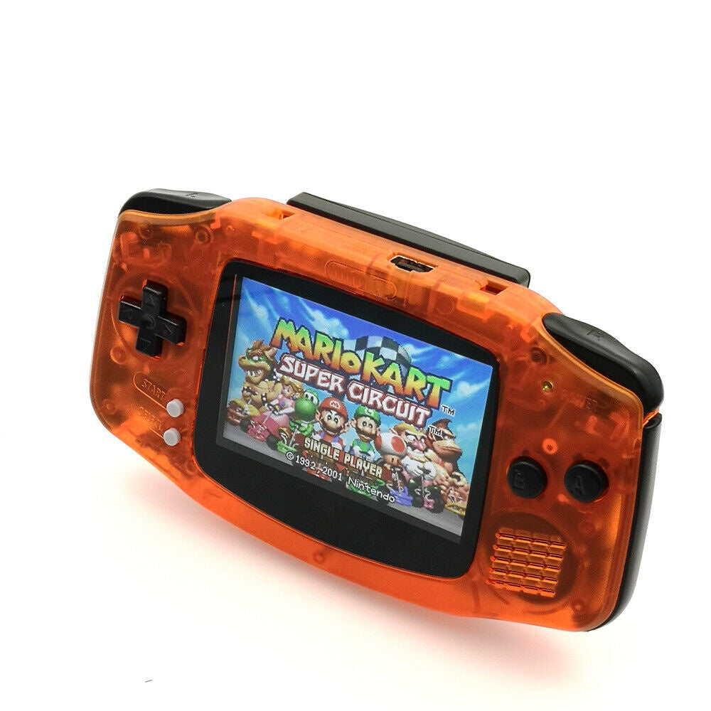 Clear Orange 10 Levels Brightness Backlit V2 iPS LCD Game Boy Advance GBA Console